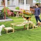 Σετ ευκινησίας σκύλων, Κατασκευή εκπαίδευσης σκύλων με γέφυρα, σκάλες, πλατφόρμα, ξύλο ελάτης, για μεγάλους σκύλους έως 40 κιλά