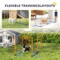 Agility Set Dogs 3-Pece Agility Equipment with Slalom Poles Carry Bag Set για όλα τα μεγέθη σκύλων Πορτοκαλί