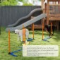 Agility Set Dogs 3-Pece Agility Equipment with Slalom Poles Carry Bag Set για όλα τα μεγέθη σκύλων Πορτοκαλί