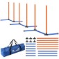 Agility Set Dogs 3-Pece Agility Equipment with Slalom Poles Carry Bag Set για όλα τα μεγέθη σκύλων Πορτοκαλί