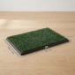 Τουαλέτα σκύλου 76 x 50,5 cm τουαλέτα σκύλου με 2 τεχνητό γρασίδι που πλένονται τουαλέτες κουταβιού για σκύλους για μπαλκόνι στο σπίτι μαύρο + πράσινο