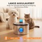 Συντριβάνι Cat 4L ασύρματο συντριβάνι από ανοξείδωτο χάλυβα με ανιχνευτή κίνησης 6 φίλτρα σύστημα διπλού φίλτρου LED ασημί
