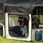 Puppy run πτυσσόμενο δίχτυ κάλυμμα παρκοκρέβατο σκύλου αναπνεύσιμο δίχτυ Ø120 x 58H cm μαύρο + κρεμ λευκό