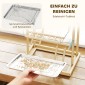 Bird Stand Bird Perch Σετ 4 επιπέδων Δίσκος από ανοξείδωτο ατσάλι Παιχνίδι από φυσικό ξύλο