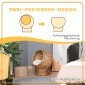 Rattan Cat Basket Cat Cave Cat Hut Κρεβάτι γάτας με μαξιλάρι Κρεβάτι για κατοικίδια Νερό Υάκινθος Καφέ 50 x 42 x 60 cm