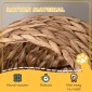 Rattan Cat Basket Cat Cave Cat Hut Κρεβάτι γάτας με μαξιλάρι Κρεβάτι για κατοικίδια Νερό Υάκινθος Καφέ 50 x 42 x 60 cm
