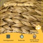 Rattan Cat Basket Cat Cave Cat Hut Κρεβάτι γάτας με μαξιλάρι Κρεβάτι για κατοικίδια Νερό Υάκινθος Καφέ 40 x 37 x 51 εκ.