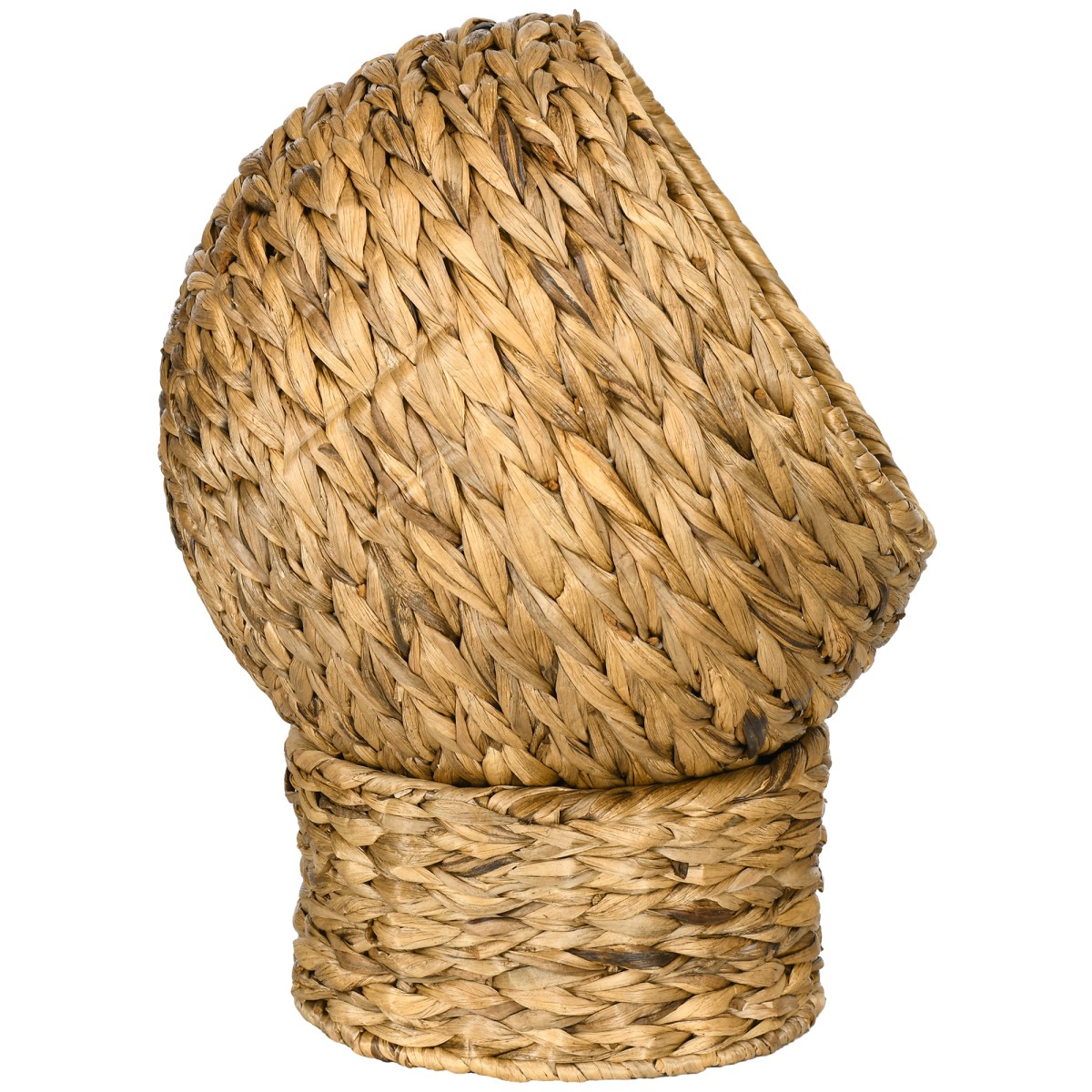 Rattan Cat Basket Cat Cave Cat Hut Κρεβάτι γάτας με μαξιλάρι Κρεβάτι για κατοικίδια Νερό Υάκινθος Καφέ 40 x 37 x 51 εκ.