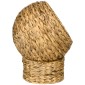 Rattan Cat Basket Cat Cave Cat Hut Κρεβάτι γάτας με μαξιλάρι Κρεβάτι για κατοικίδια Νερό Υάκινθος Καφέ 40 x 37 x 51 εκ.