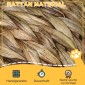 Rattan Cat Basket Cat Cave Cat Hut Κρεβάτι γάτας με μαξιλάρι για κατοικίδια, νερό υάκινθος καφές 40 x 37 x 51 εκ.