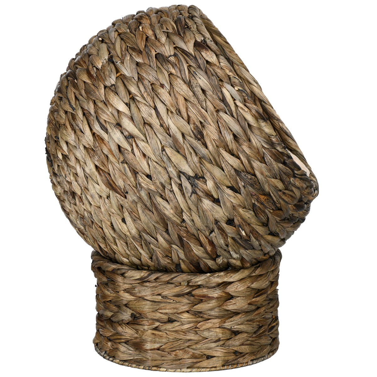 Rattan Cat Basket Cat Cave Cat Hut Κρεβάτι γάτας με μαξιλάρι για κατοικίδια, νερό υάκινθος καφές 40 x 37 x 51 εκ.