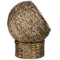 Rattan Cat Basket Cat Cave Cat Hut Κρεβάτι γάτας με μαξιλάρι για κατοικίδια, νερό υάκινθος καφές 40 x 37 x 51 εκ.