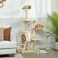 Στύλος γρατσουνίσματος γάτας με Cave 4 Toys Sisal Posts Μεγάλες σκάλες πλατφόρμας για γάτες κάτω των 5 κιλών Μπεζ