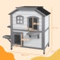 Cat House Cat House Cat Cave 2 Tier Ανθεκτικό στις καιρικές συνθήκες 99,5cm x 76cm x 91cm Λευκό + Γκρι