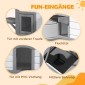 Cat House Cat House Cat Cave 2 Tier Ανθεκτικό στις καιρικές συνθήκες 99,5cm x 76cm x 91cm Λευκό + Γκρι