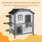 Cat House Cat House Cat Cave 2 Tier Ανθεκτικό στις καιρικές συνθήκες 99,5cm x 76cm x 91cm Λευκό + Γκρι