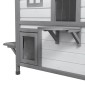 Cat House Cat House Cat Cave 2 Tier Ανθεκτικό στις καιρικές συνθήκες 99,5cm x 76cm x 91cm Λευκό + Γκρι