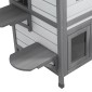 Cat House Cat House Cat Cave 2 Tier Ανθεκτικό στις καιρικές συνθήκες 99,5cm x 76cm x 91cm Λευκό + Γκρι