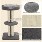 Scratching Post Cat Tower 91cm with Sisal Posts Platform Cushion Multi-lier Cat Scratching Post Climbing Tree for Medium Cats Grey