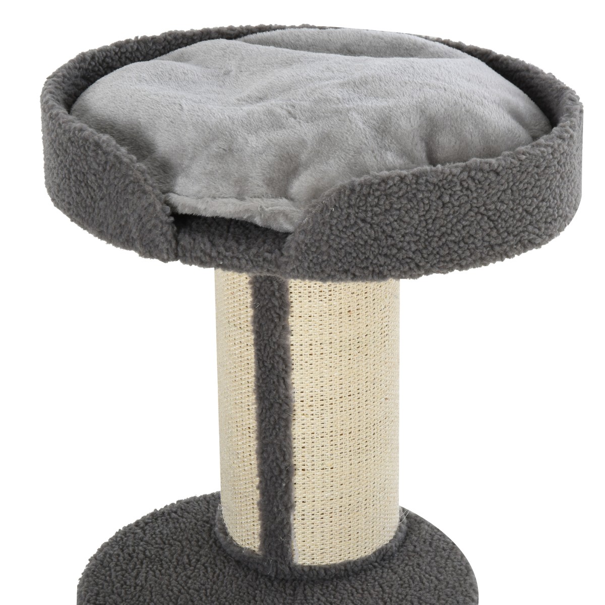 Scratching Post Cat Tower 91cm with Sisal Posts Platform Cushion Multi-lier Cat Scratching Post Climbing Tree for Medium Cats Grey