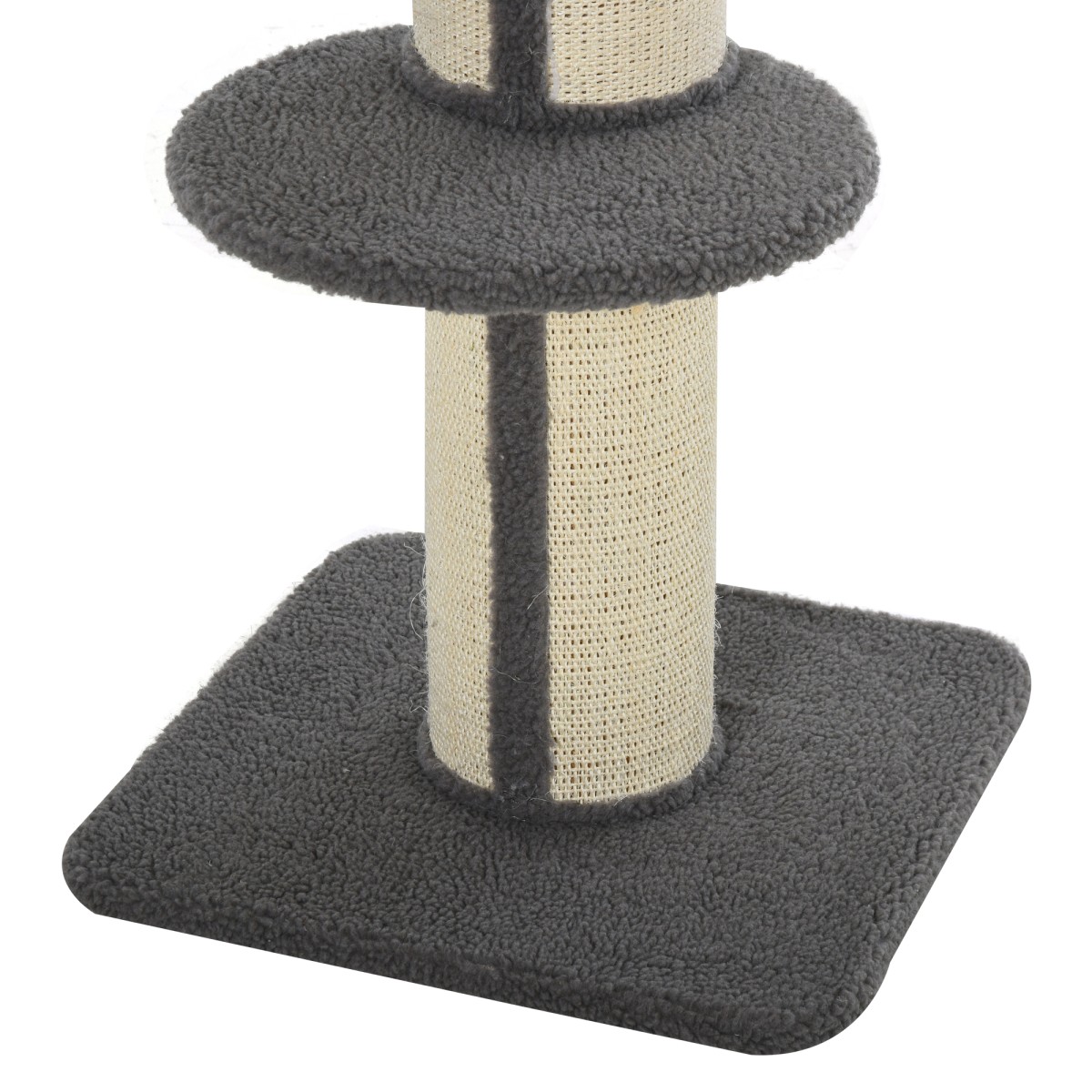Scratching Post Cat Tower 91cm with Sisal Posts Platform Cushion Multi-lier Cat Scratching Post Climbing Tree for Medium Cats Grey