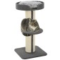 Scratching Post Cat Tower 91cm with Sisal Posts Platform Cushion Multi-lier Cat Scratching Post Climbing Tree for Medium Cats Grey