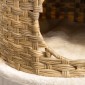 Rattan Scratching Post 95 cm Ύψος 3-επιπέδων Γάτα Δέντρο με Πλατφόρμα, Γάτα Κρεβάτι, Δέντρο Αναρρίχησης με Γάτα Σπήλαιο Σιζάλ Στύλοι Παίξτε Μπάλες Έπιπλα Γάτας Σιζάλ Φυσικό + Μπεζ