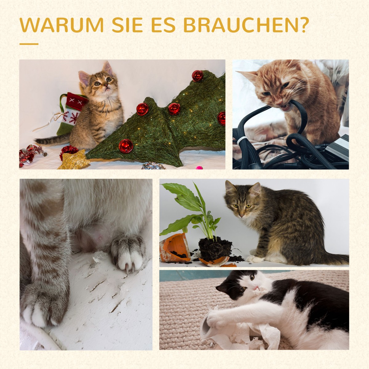 Στύλος γρατσουνίσματος με κρεβάτι γάτας και βαρέλι γρατσουνίσματος για γάτες, 60 cm x 44,5 cm x 109 cm, γκρι + φυσικό + λευκό