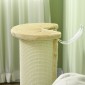 Γωνιακό Σχεδιασμός Σανίδας Ξυσίματος Γάτας Εξοικονόμηση χώρου 35cm x 35cm x 85cm Κρεμ Λευκό