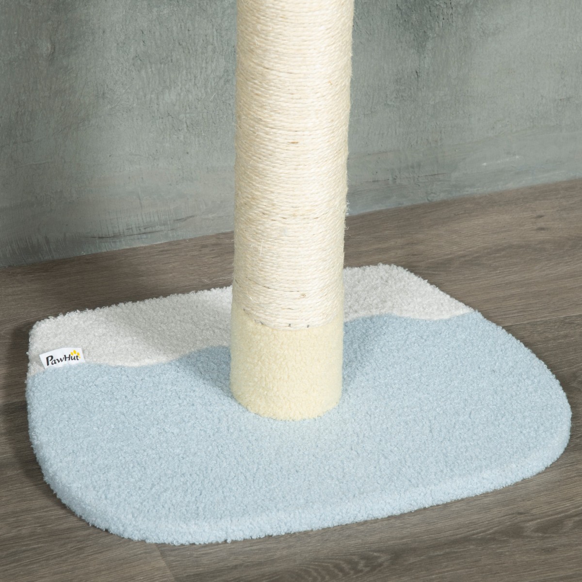 Αντιολισθητικοί στύλοι σιζάλ σχοινιού με ρυθμιζόμενο ύψος 220-260 Υ x 47 L x 34 W cm Κίτρινο/Λευκό/Μπλε