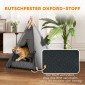 Tent Teepee Pet, Teepee Design Κρεβάτι για κατοικίδια, Σκηνή γάτας με μαξιλάρι, Κρεβάτι σκύλου για ύπνο, Κρεβάτι γάτας, Γκρι