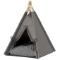 Tent Teepee Pet, Teepee Design Κρεβάτι για κατοικίδια, Σκηνή γάτας με μαξιλάρι, Κρεβάτι σκύλου για ύπνο, Κρεβάτι γάτας, Γκρι