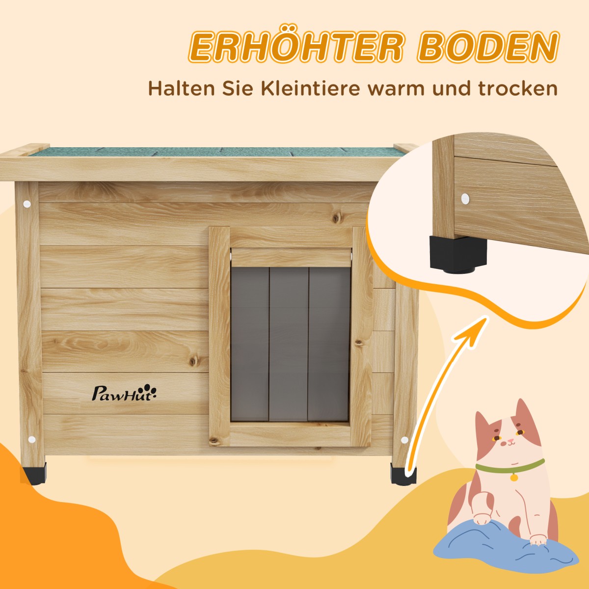Cat House Cat House Cat Cave Γάτα Ανθεκτική στις καιρικές συνθήκες 6kg 57cm x 45cm x 43cm Φυσικό