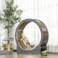 Cat Balance Bike, 36" Cat Balance Bike with Brake, Scratching Mat, Cat Wheel for Healthy Exercise, Walnut