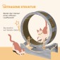 Cat Balance Bike, 36" Cat Balance Bike with Brake, Scratching Mat, Cat Wheel for Healthy Exercise, Walnut