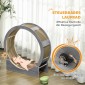 Cat Balance Bike, 36" Cat Balance Bike with Brake, Scratching Mat, Cat Wheel for Healthy Exercise, Walnut