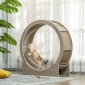 Cat Balance Bike, 36" Cat Balance Bike with Brake, Scratching Mat, Cat Wheel for Healthy Exercise, Walnut