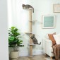 Cat Scratching Post 5 Tier Design Toy Sisal Post Λούτρινο ύφασμα ανοιχτό γκρι