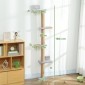 Cat Scratching Post 5 Tier Design Toy Sisal Post Λούτρινο ύφασμα ανοιχτό γκρι