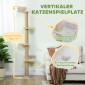 Cat Scratching Post 5 Tier Design Toy Sisal Post Λούτρινο ύφασμα ανοιχτό γκρι