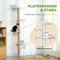 Cat Scratching Post 5 Tier Design Toy Sisal Post Λούτρινο ύφασμα ανοιχτό γκρι