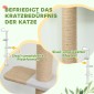 Cat Scratching Post 5 Tier Design Toy Sisal Post Λούτρινο ύφασμα ανοιχτό γκρι