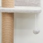 Cat Scratching Post 5 Tier Design Toy Sisal Post Λούτρινο ύφασμα ανοιχτό γκρι