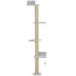 Cat Scratching Post 5 Tier Design Toy Sisal Post Λούτρινο ύφασμα ανοιχτό γκρι