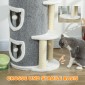 40" Cat Tower, 3 επίπεδα, 3 Sleeping Caves, Play Balls, Scratching Posts, Sisal, Chipboard, Γκρι