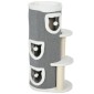 40" Cat Tower, 3 επίπεδα, 3 Sleeping Caves, Play Balls, Scratching Posts, Sisal, Chipboard, Γκρι