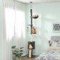 Cat Tree Cave αιώρα ρυθμιζόμενο ύψος ξύσιμο με υφασμάτινο κάλυμμα γκρι