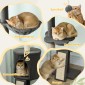 Cat Tree Cave αιώρα ρυθμιζόμενο ύψος ξύσιμο με υφασμάτινο κάλυμμα γκρι