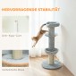 Cat Scratching Post Sisal Post Πολυεπίπεδο βελούδινο ύφασμα κρεμαστή μπάλα ανοιχτό γκρι