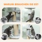 Cat Scratching Post Sisal Post Πολυεπίπεδο βελούδινο ύφασμα κρεμαστή μπάλα ανοιχτό γκρι